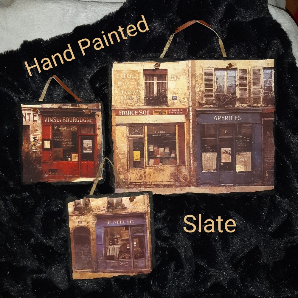 3 SLATE Hand Painted Slate